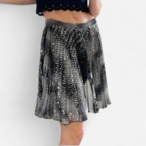 Alberto Makali Zebra print sequin skirt.